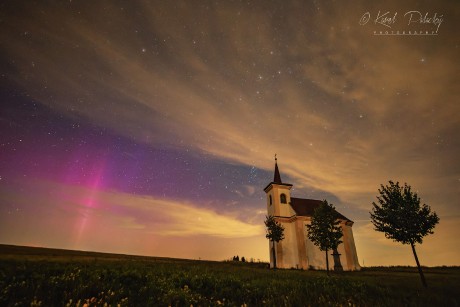 Kaple sv. Fabiána a Aurora Borealis 1 (1)